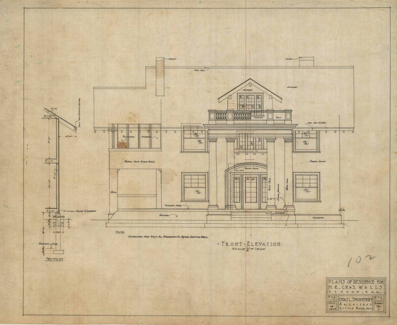 Drawing, Thompson Architectural - Charles Walls, Lonoke