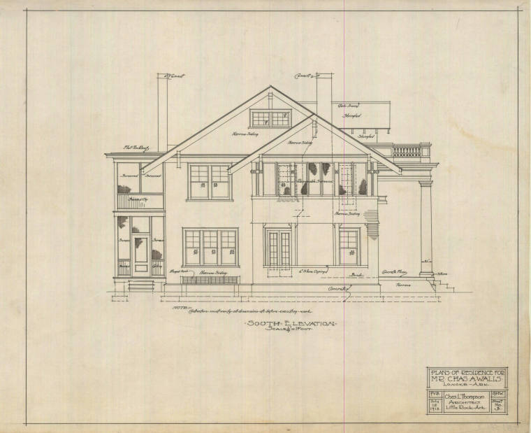 Drawing, Thompson Architectural - Charles Walls, Lonoke