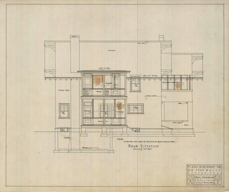 Drawing, Thompson Architectural - Charles Walls, Lonoke