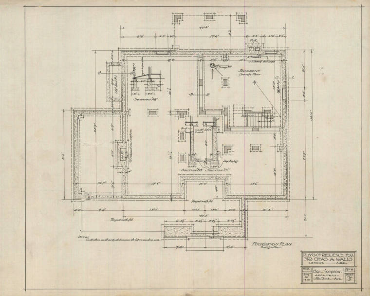 Drawing, Thompson Architectural - Charles Walls, Lonoke