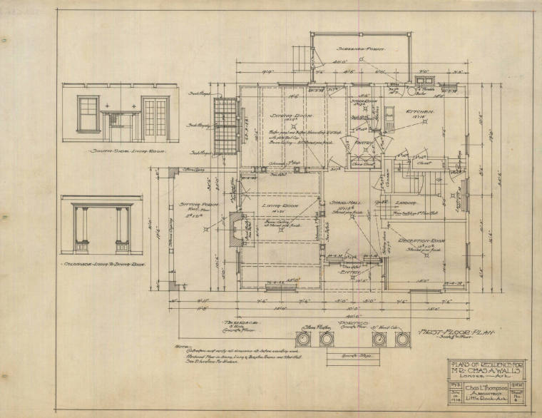 Drawing, Thompson Architectural - Charles Walls, Lonoke