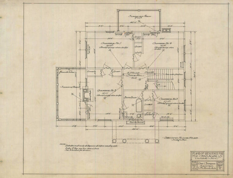 Drawing, Thompson Architectural - Charles Walls, Lonoke