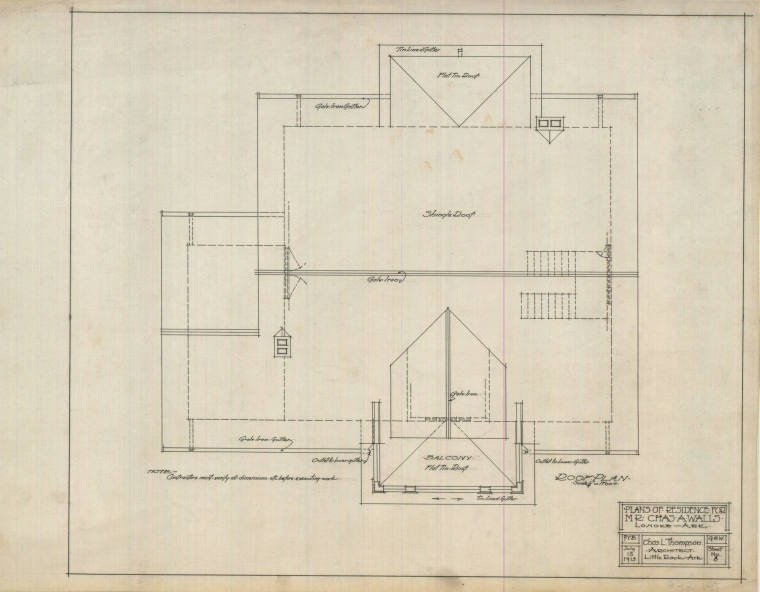 Drawing, Thompson Architectural - Charles Walls, Lonoke