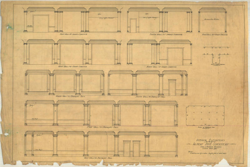 Drawing, Thompson Architectural - Albert Pike Consistory