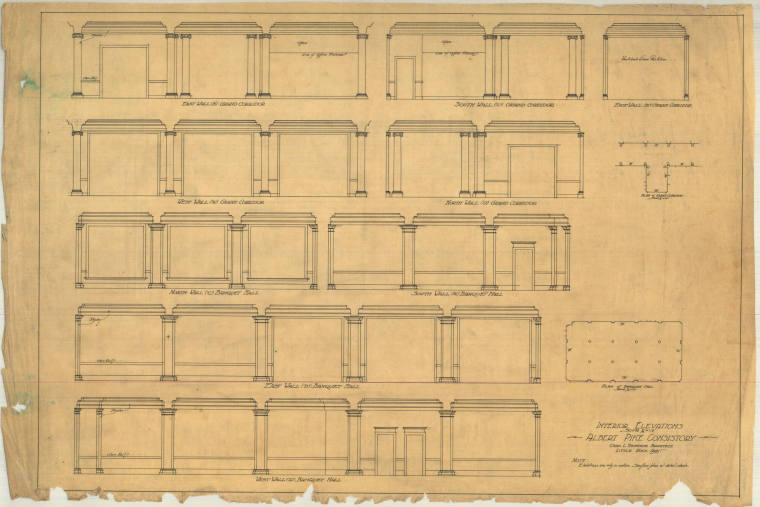 Drawing, Thompson Architectural - Albert Pike Consistory