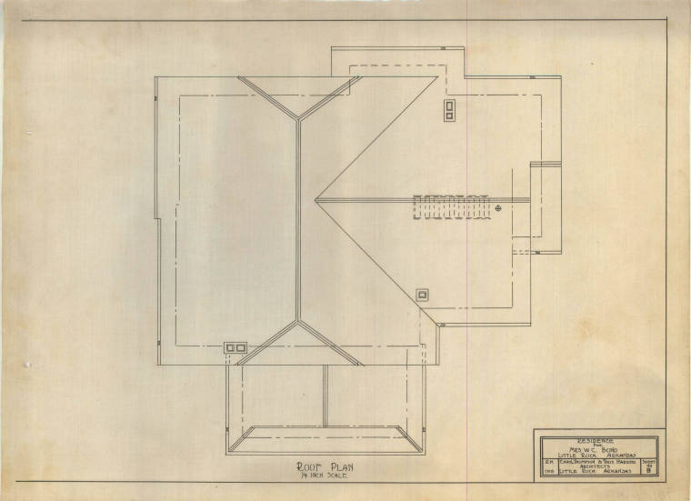 Drawing, Thompson Architectural - Mrs. W.C. Bond, Little Rock