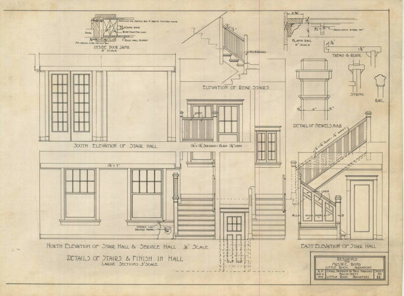 Drawing, Thompson Architectural - Mrs. W.C. Bond, Little Rock