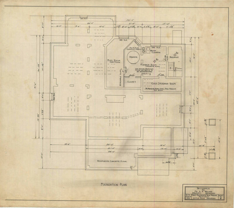 Drawing, Thompson Architectural - A.R. Walker, Dermott