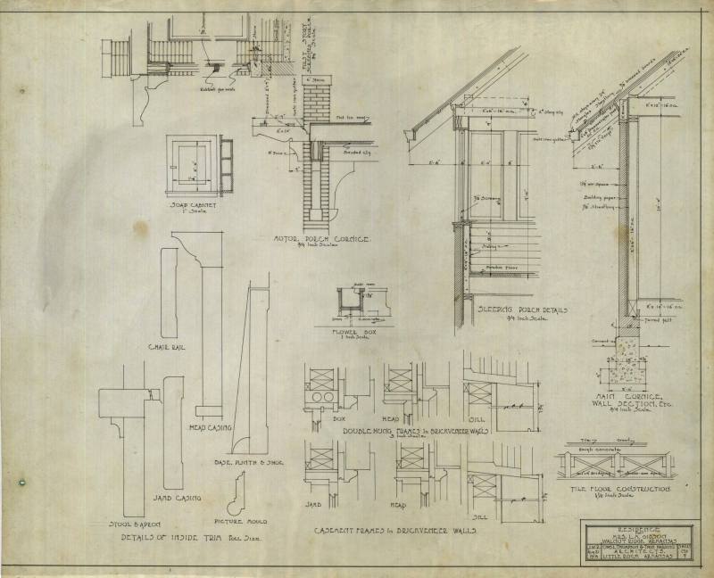 Drawing, Thompson Architectural - L.M. Gibson, Walnut Ridge