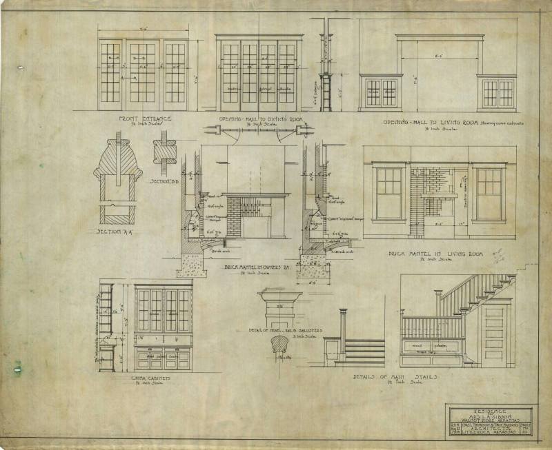 Drawing, Thompson Architectural - L.M. Gibson, Walnut Ridge