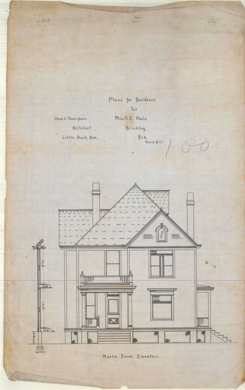 Drawing, Thompson Architectural - Mrs. M.E. Hale, Brinkley