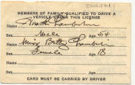 License, Driver's - Horace Chamberlain