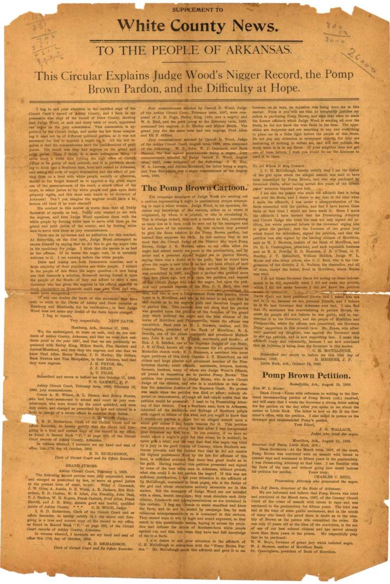 Newspaper Supplement - Gov. Jeff Davis