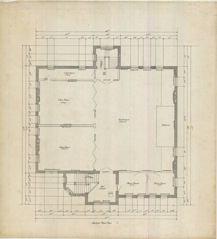 Drawing, Thompson Architectural - Fordyce Training School