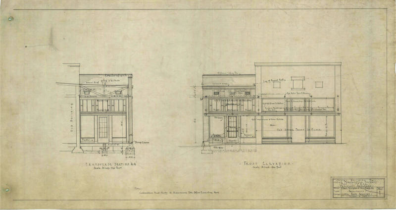 Drawing, Thompson Architectural - T.C. McRae's Ozan Mercantile, Prescott