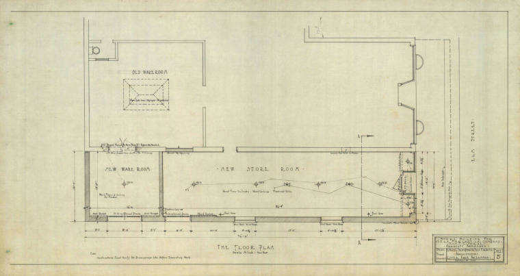 Drawing, Thompson Architectural - T.C. McRae's Ozan Mercantile, Prescott