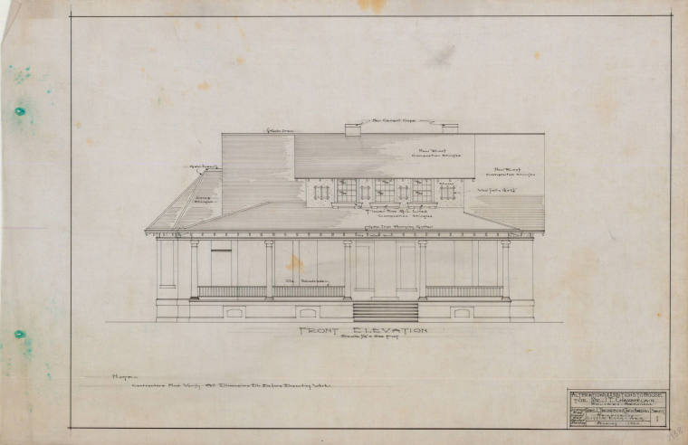 Drawing, Thompson Architectural - J.E. Chamberlain, Malvern