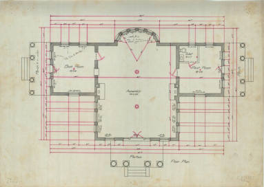 Drawing, Thompson Architectural - Women's Library Assoc., Arkadelphia