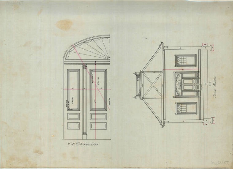 Drawing, Thompson Architectural - Women's Library Assoc., Arkadelphia