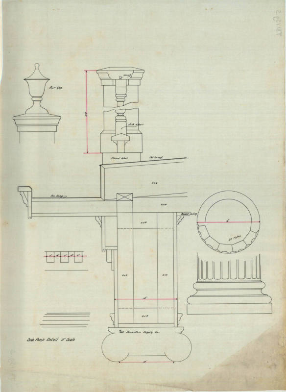 Drawing, Thompson Architectural - Women's Library Assoc., Arkadelphia