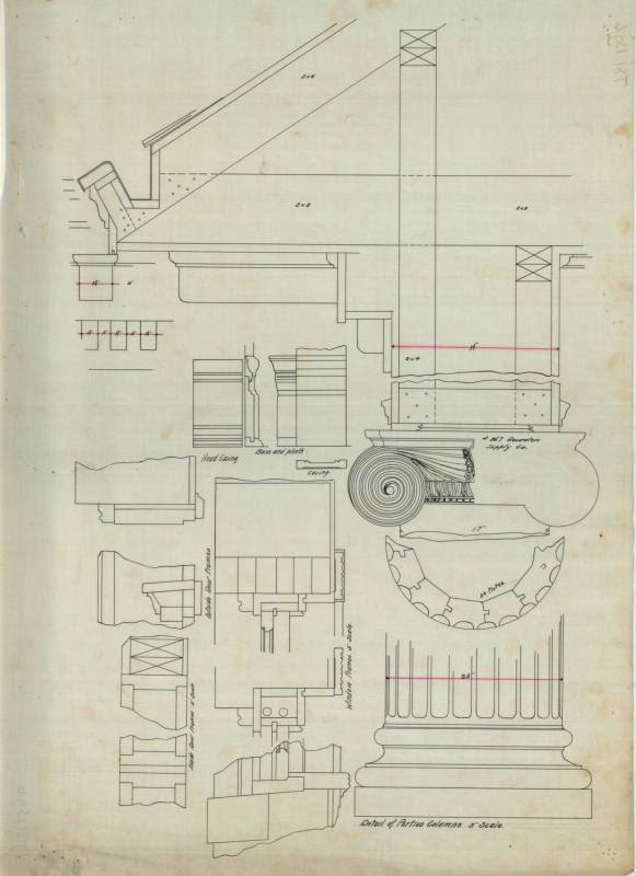 Drawing, Thompson Architectural - Women's Library Assoc., Arkadelphia