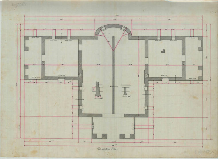 Drawing, Thompson Architectural - Women's Library Assoc., Arkadelphia