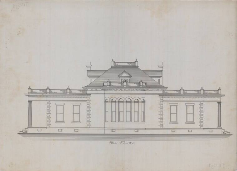 Drawing, Thompson Architectural - Women's Library Assoc., Arkadelphia