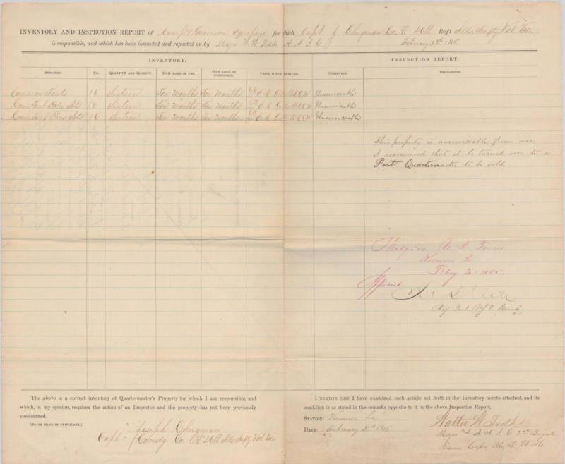 Document, Civil War Requisition from Gen. Steele