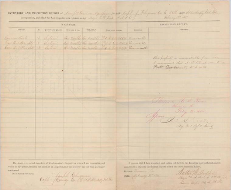 Document, Civil War Requisition from Gen. Steele