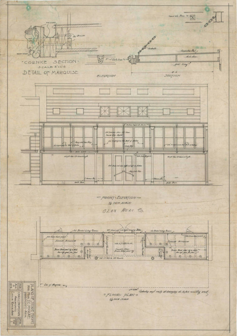 Drawing, Thompson Architectural - T.C. McRae, Prescott