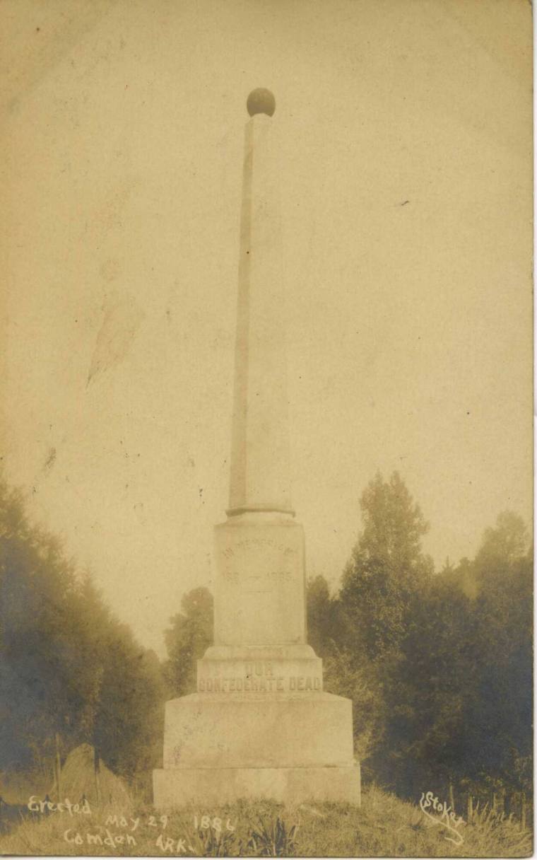 Postcard, Camden Confederate Monument