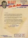 Letters & Envelope, Campaign - Governor Sid McMath