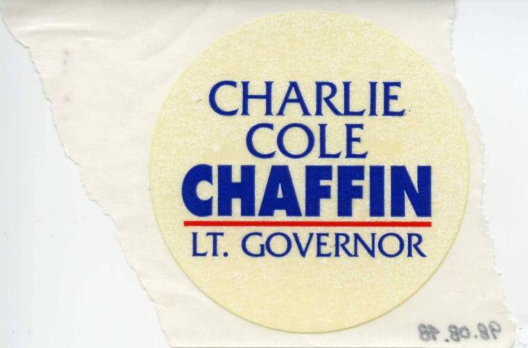 Sticker, Campaign - Charlie Cole Chaffin