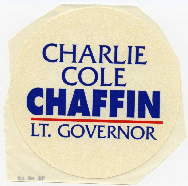 Sticker, Political - Charlie Cole Chaffin