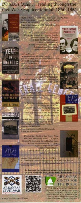 Bookmark, Arkansas Civil War Sesquicentennial