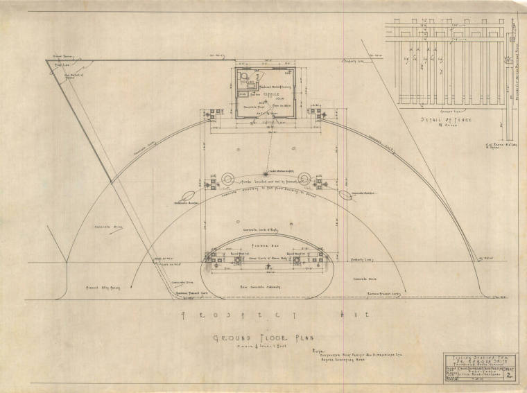 Drawing, Thompson Architectural - Morgan Smith Gas Station