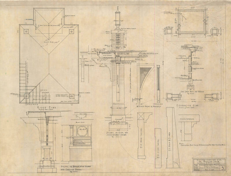 Drawing, Thompson Architectural - Morgan Smith Gas Station