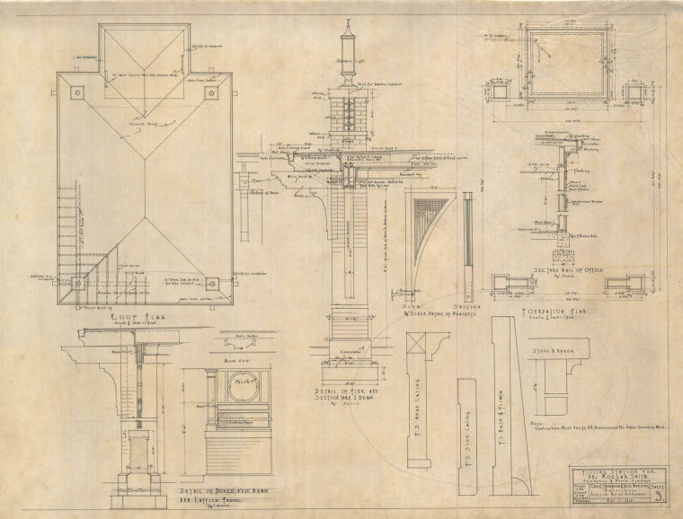 Drawing, Thompson Architectural - Morgan Smith Gas Station