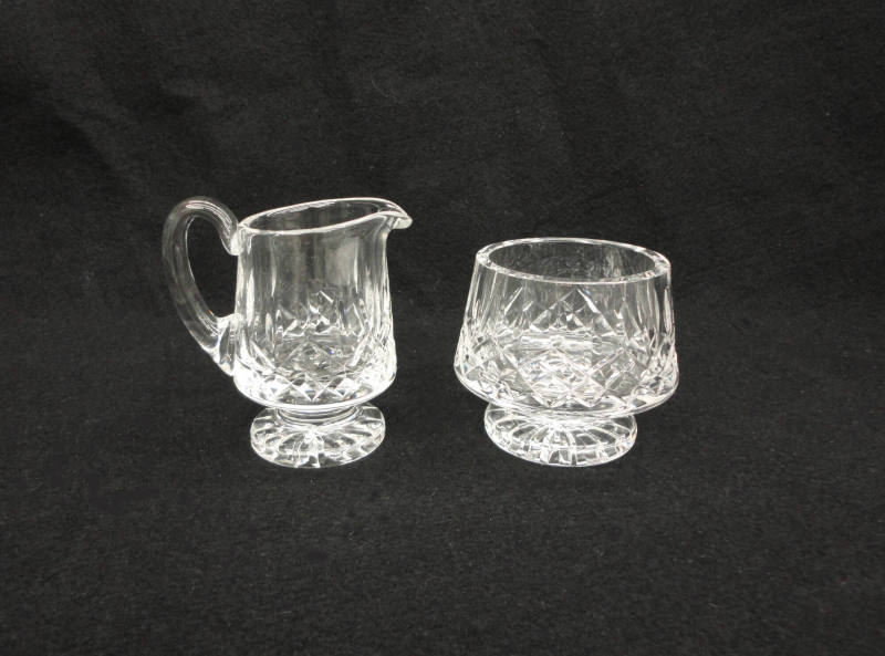 Sugar and creamer set, Cut glass