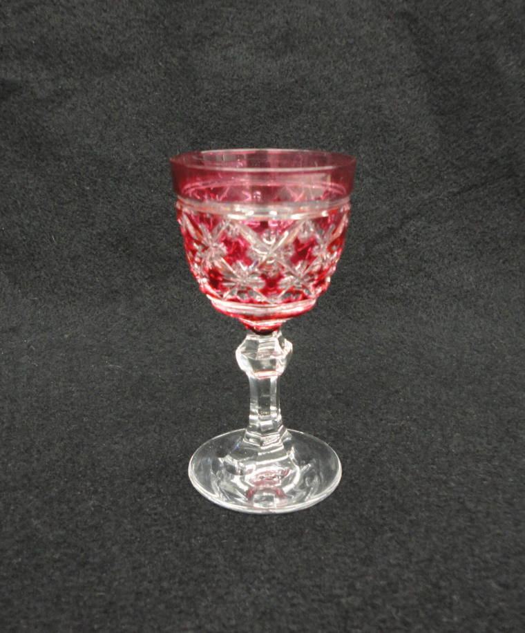 Wine glass, cut glass