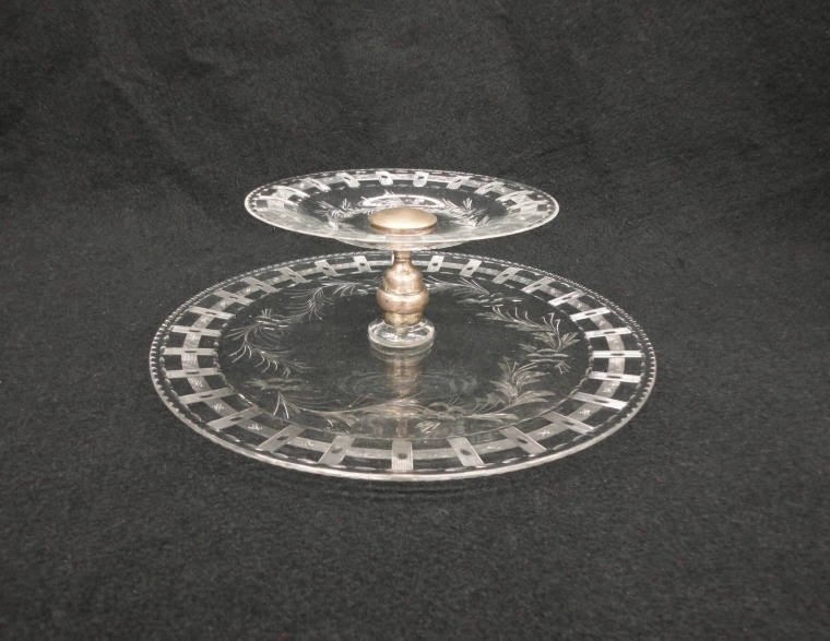 Sandwich tray, Cut glass