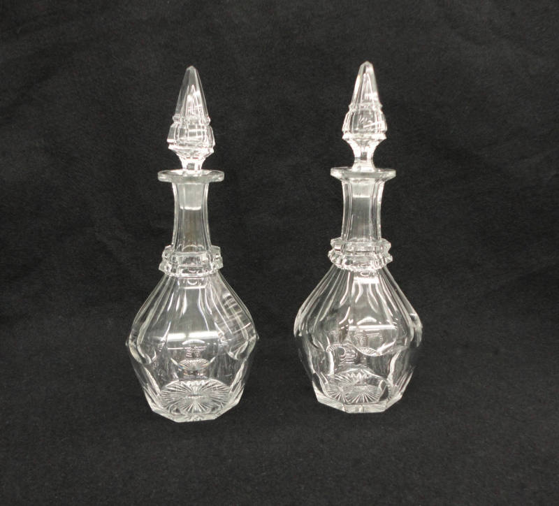 Decanters and stoppers, Cut glass