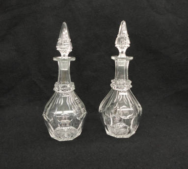 Decanters and stoppers, Cut glass