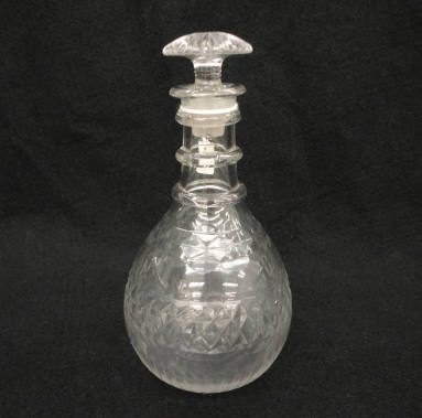 Decanter with stopper, Cut glass