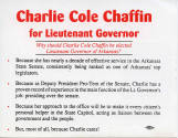 Handbill, Political - Charlie Cole Chaffin