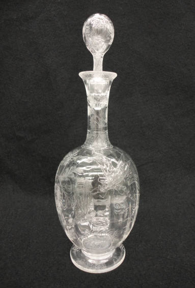 Decanter with stopper, Cut glass