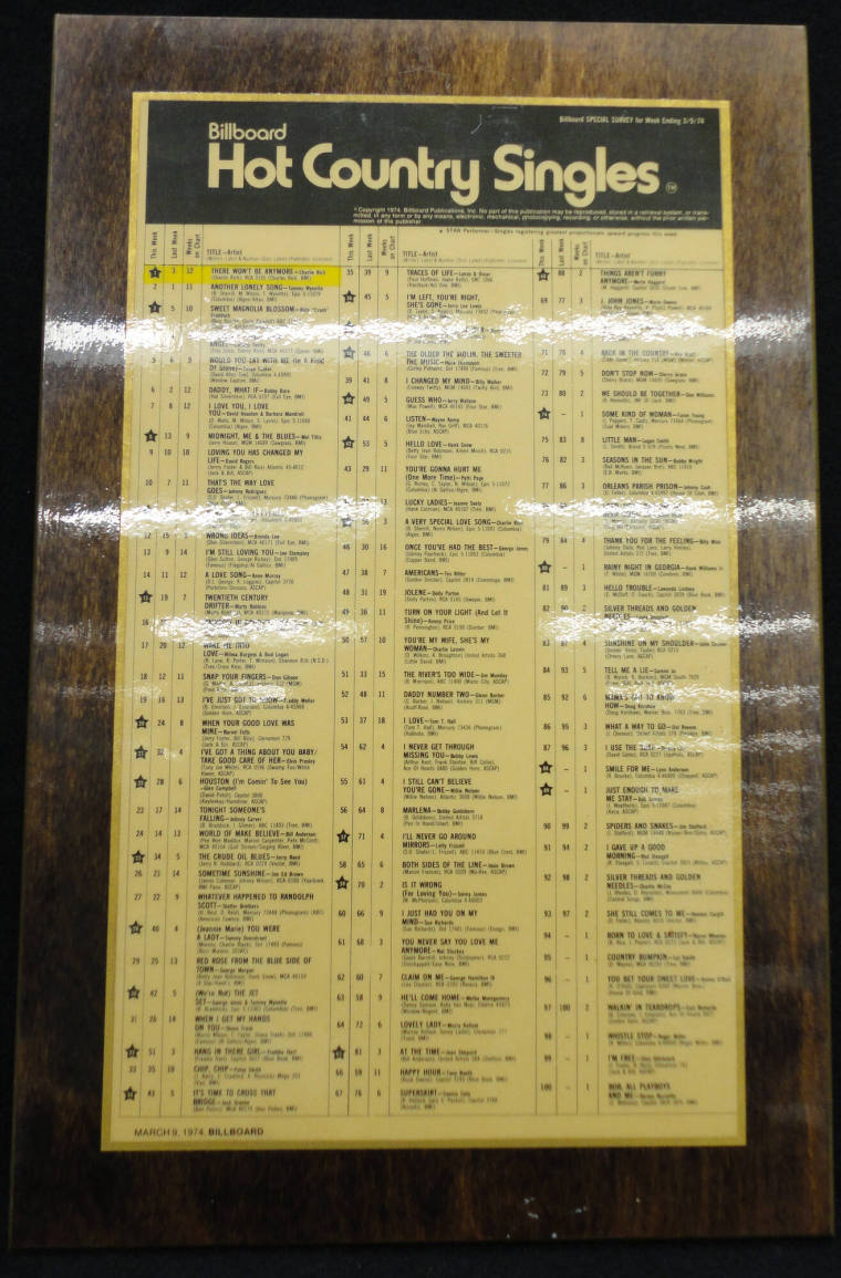 Billboard Chart, Charlie Rich