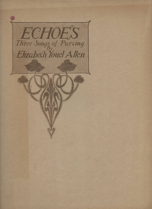 Sheet Music, "Echoes"