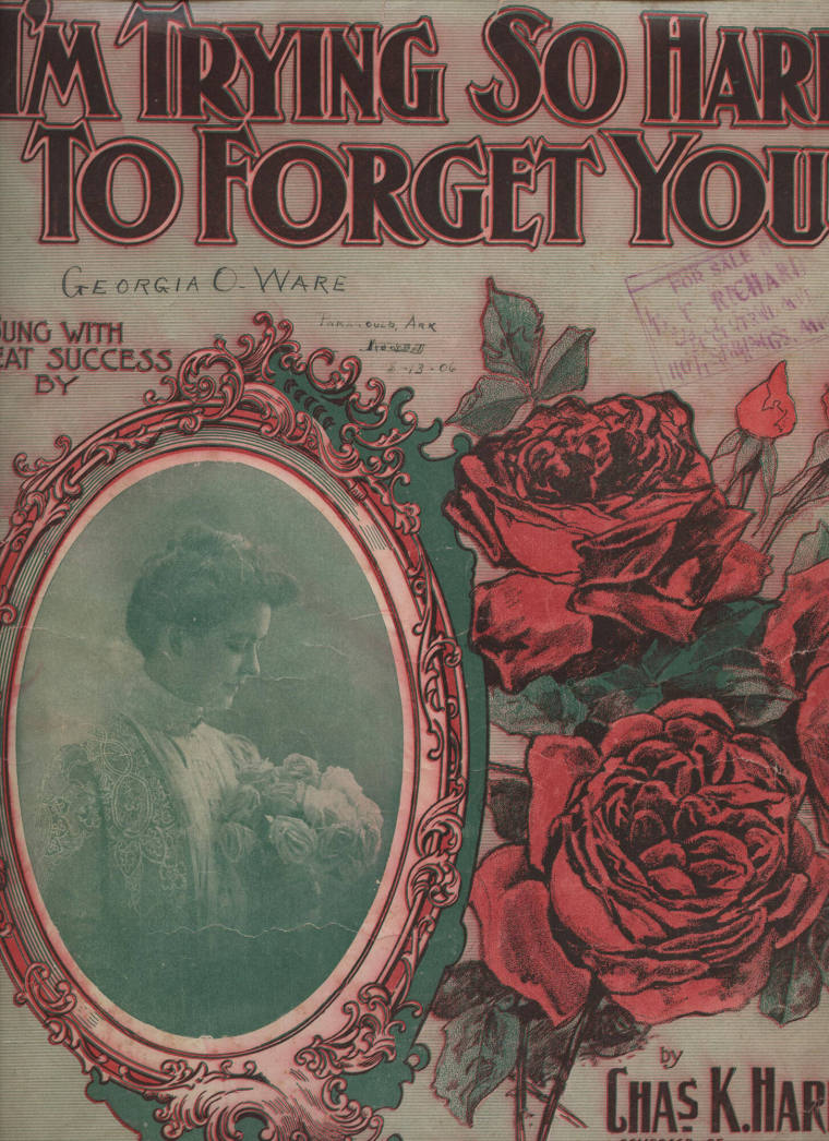 Sheet Music, "I'm Trying So Hard to Forget You"