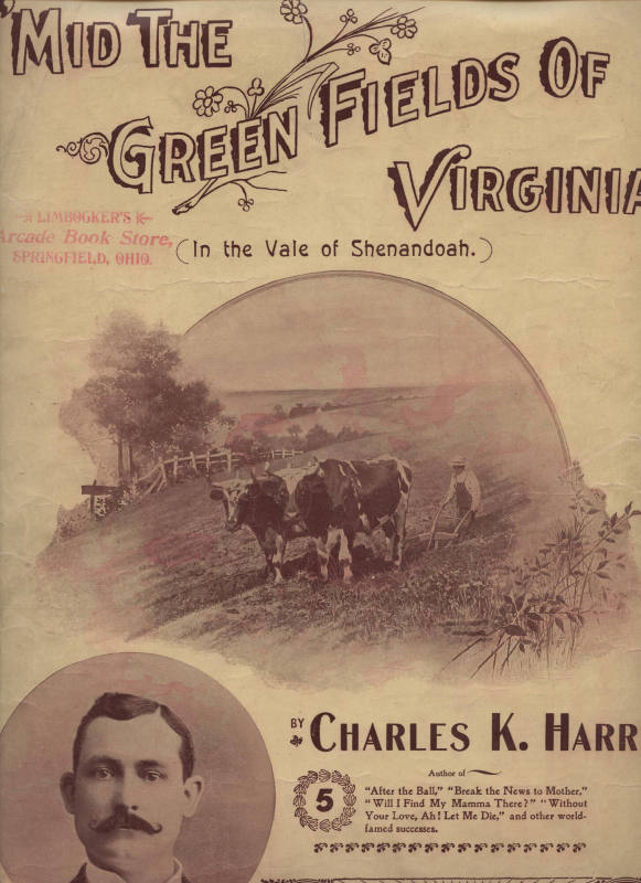 Sheet Music, "Mid the Green Fields of Virginia"